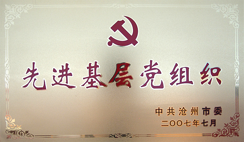 2007年度滄州市先進(jìn)基層黨組織
